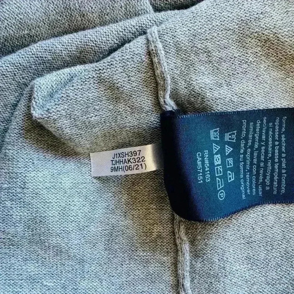 NWOT Women's Tommy Hilfiger Rhinestone Logo  Long Sleeve Crew Grey Size Medium - Picture 7 of 10